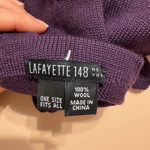 Lafayette 148 NY Wool Purple Gloves - Picture 7 of 8